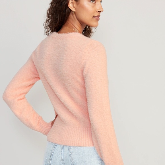 NWT OLD NAVY Eyelash Sweater Color: Pink Bamboo - Picture 3 of 5